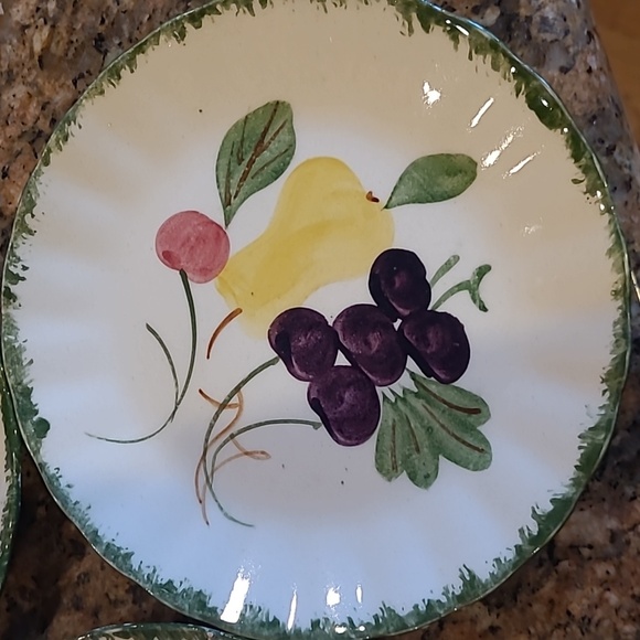 Small plates Fruit Fantasy Blue Ridge Hand painted Southern Potteries - Picture 4 of 6